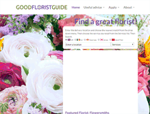 Tablet Screenshot of goodfloristguide.com